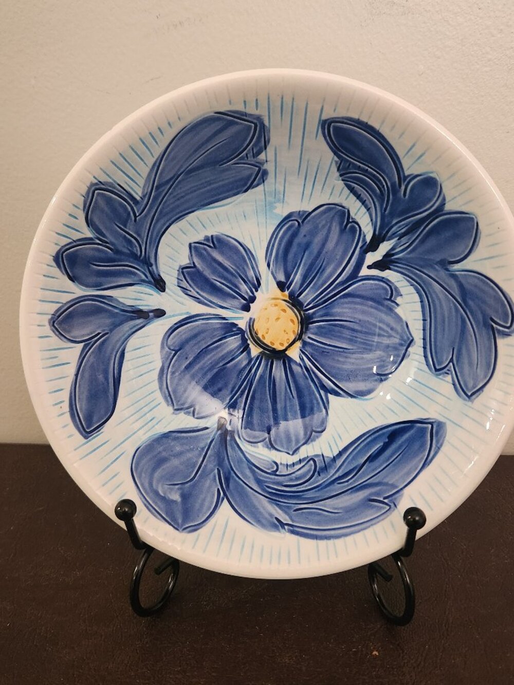 Japanese Ceramic Bowl in blue and white with a floral design